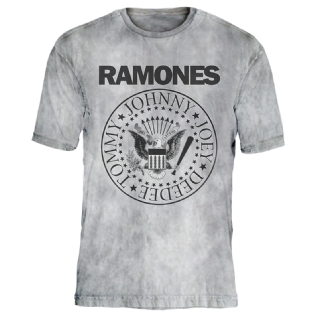 Camiseta Tie Dye Ramones Hey Ho, Lets Go - Branca