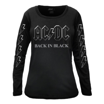 Camiseta Feminina Manga Longa AC/DC Back In Black