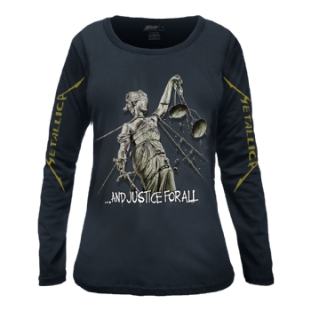 Camiseta Feminina Manga Longa Metallica And Justice For All