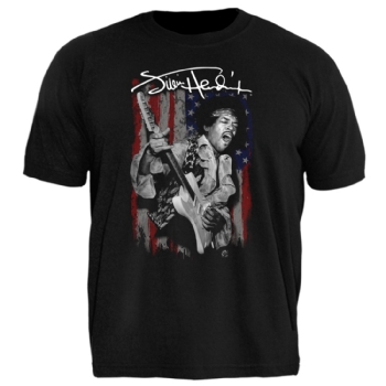 Camiseta Plus Size Jimi Hendrix USA Flag