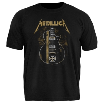 Camiseta Plus Size Metallica Hetfield Iron Cross Guitar