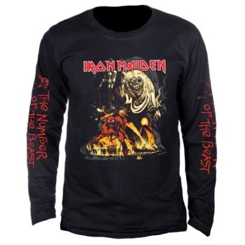 Camiseta Manga Longa Iron Maiden The Number Of The Beast