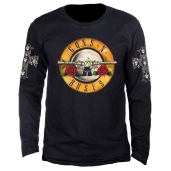 Camiseta Manga Longa Guns N' Roses Bullet Logo
