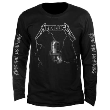 Camiseta Manga Longa Metallica Ride The Lightning