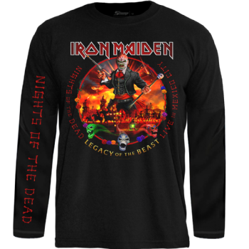 Camiseta Manga Longa Iron Maiden Nights Of The Dead