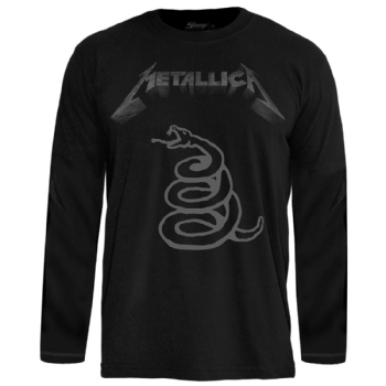 Camiseta Manga Longa Metallica Black Album