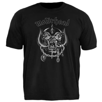 Camiseta Plus Size Camiseta Motorhead Logo Snaggletooth