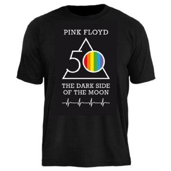Camiseta Pink Floyd 50TH Dark Side Logo