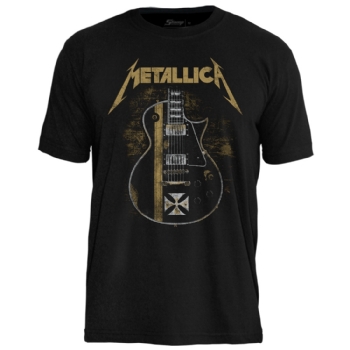 Camiseta Metallica Hetfield Iron Cross Guitar