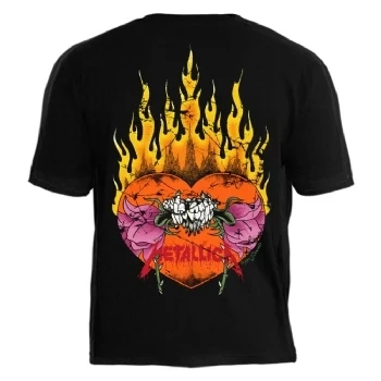 Camiseta TFE Metallica Flower Skull