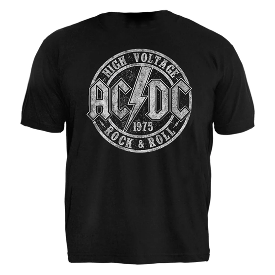 Camiseta Plus Size AC/DC High Voltage 1975