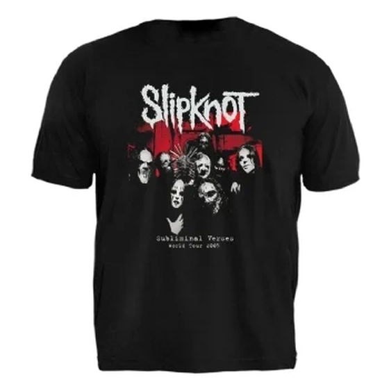 Camiseta Plus Size Slipknot Subliminal Verses