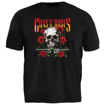 Camiseta Plus Size Guns N' Roses Skull N' Roses