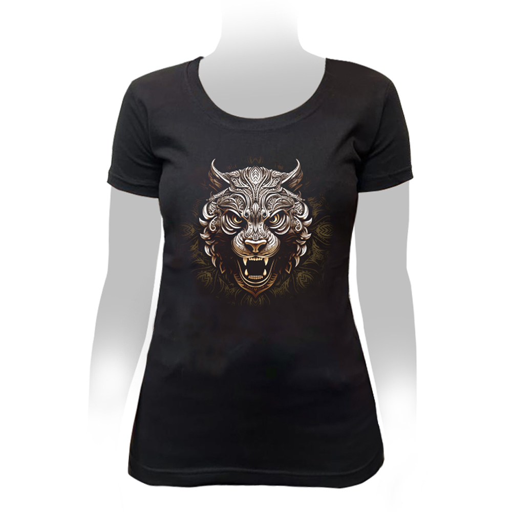 Camiseta Feminina Tribal Feline
