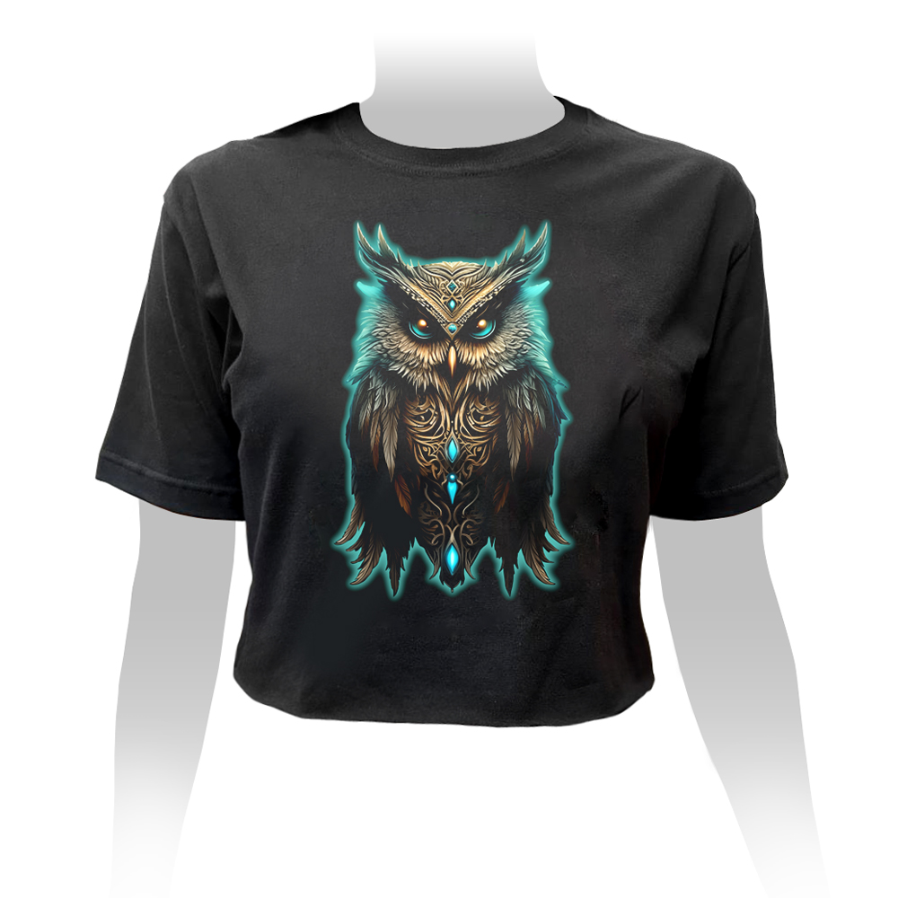 Cropped Golden Owl