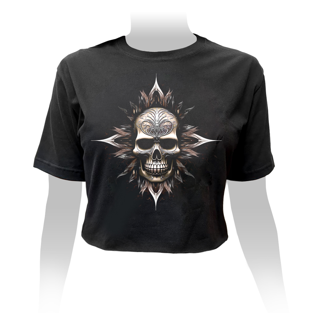 Cropped Skull With Petals