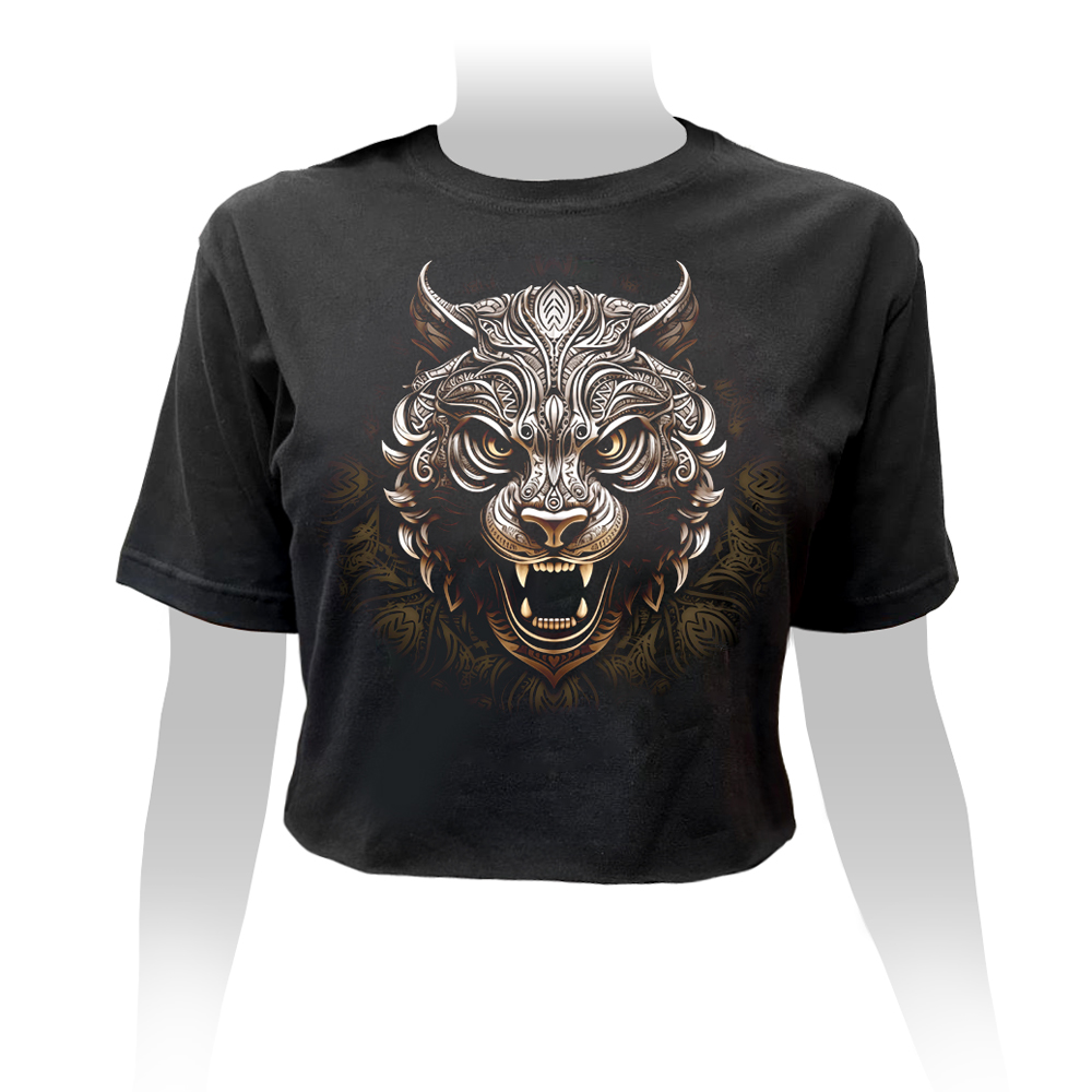 Cropped Tribal Feline