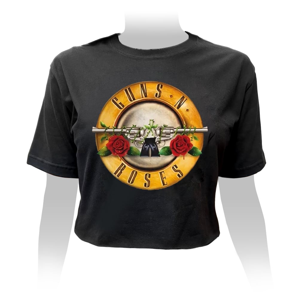 Cropped Guns N' Roses Bullet Logo