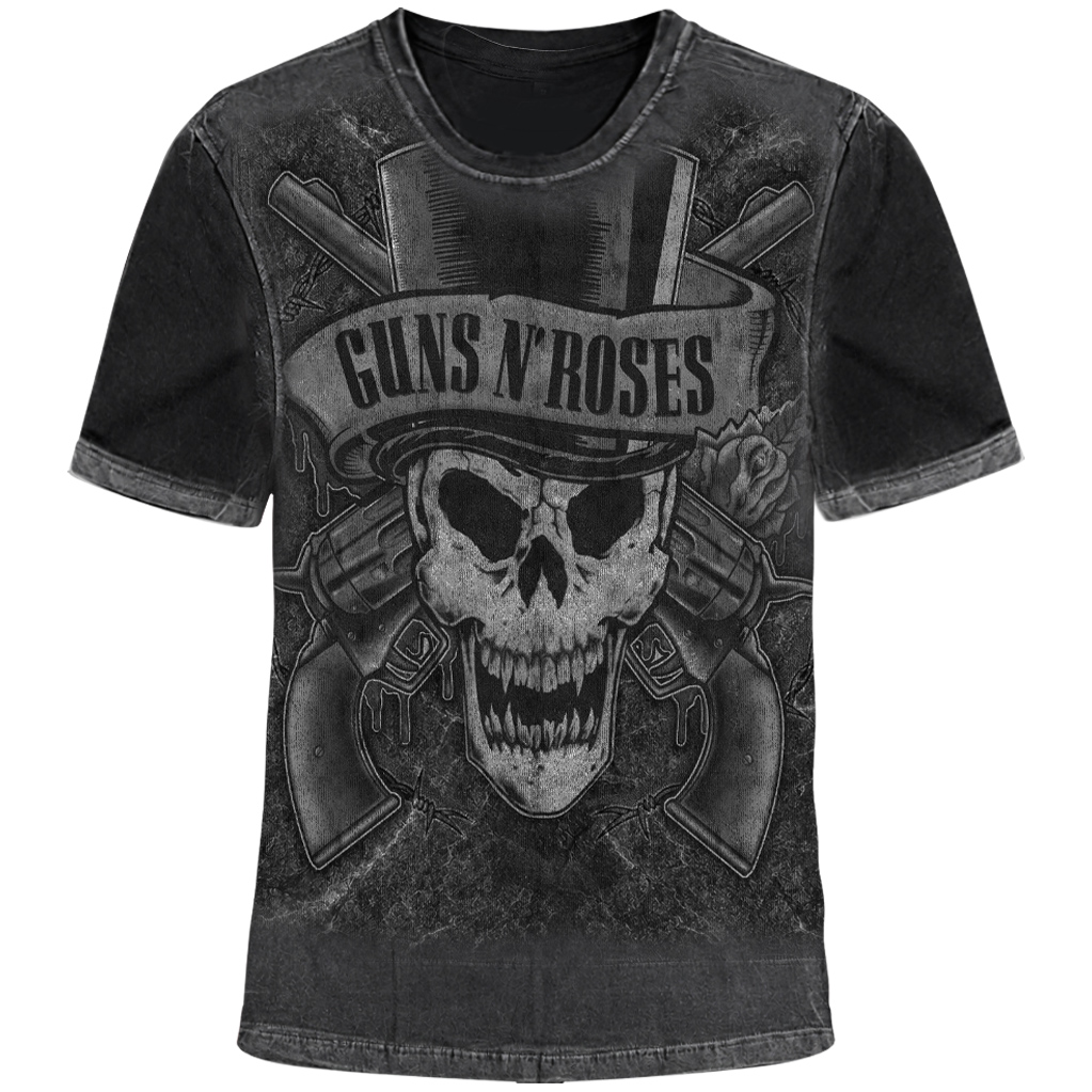 Camiseta Full Print Guns N' Roses Top Hat