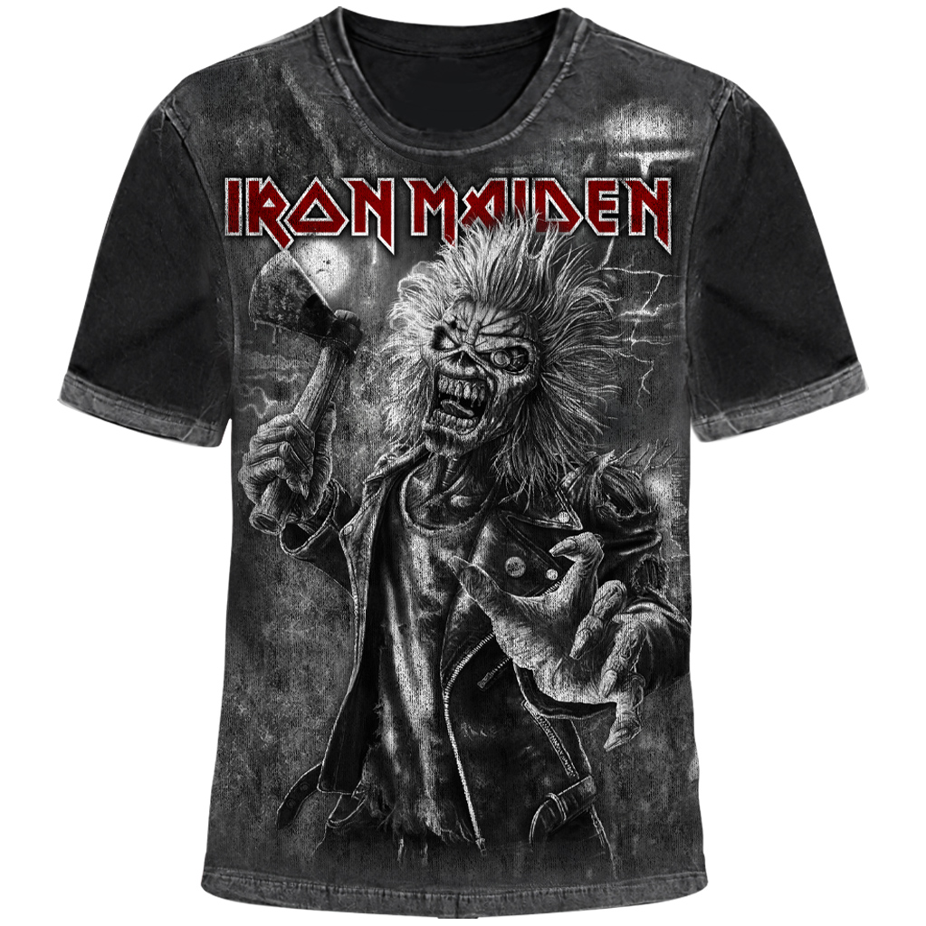 Camiseta Full Print Iron Maiden Axe Eddie