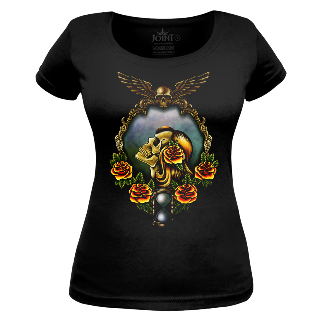 Camiseta Feminina Caveira Espelho