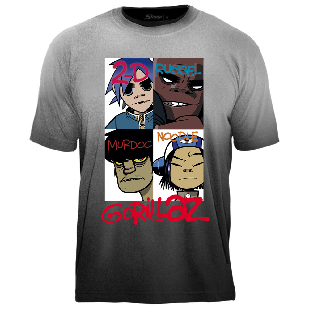 Camiseta Especial Gorillaz Fly Poster Medley