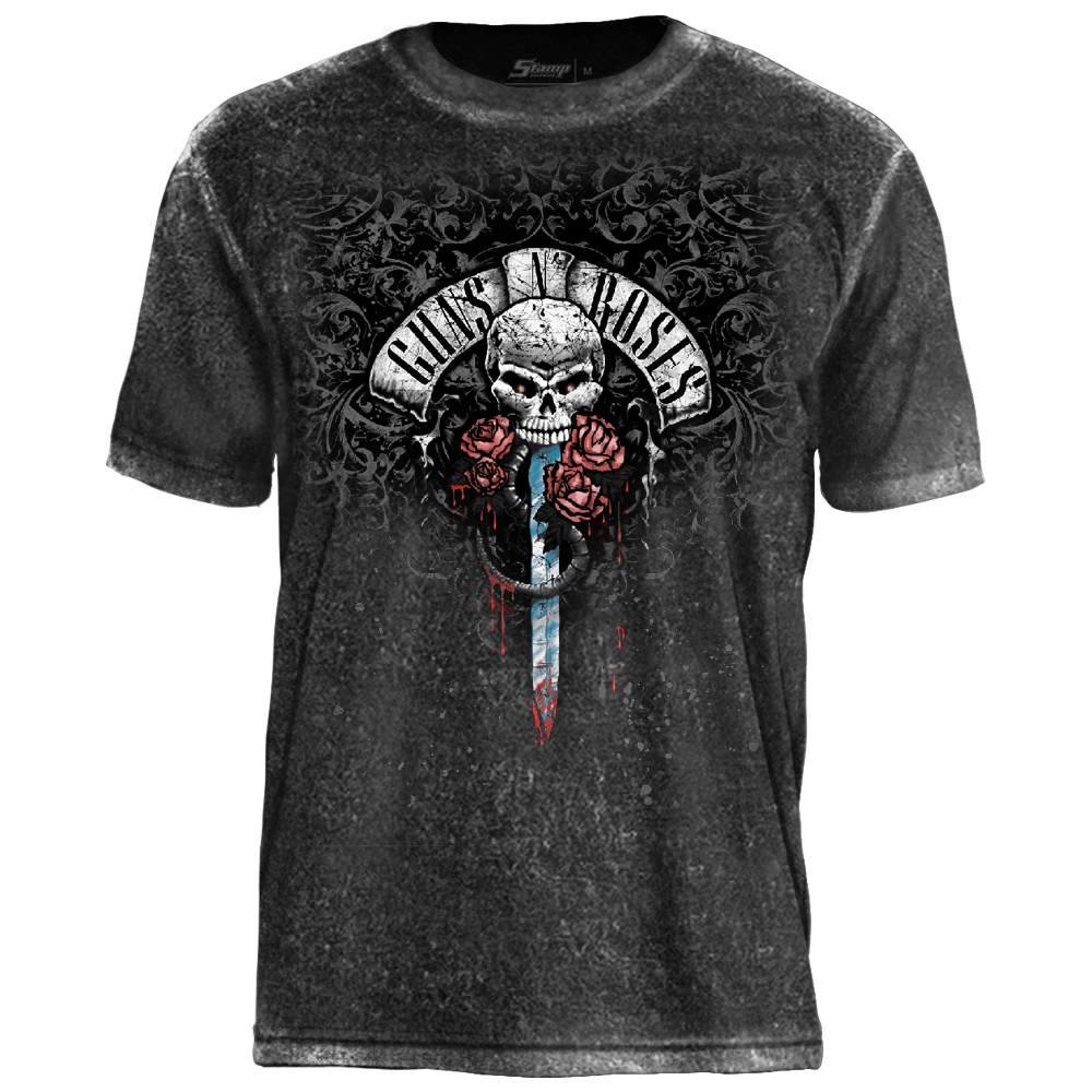 Camiseta Especial Guns N' Roses Skull And Sword