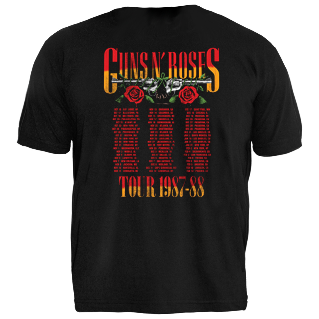 Camiseta Plus Size Guns N' Roses Skull N' Roses