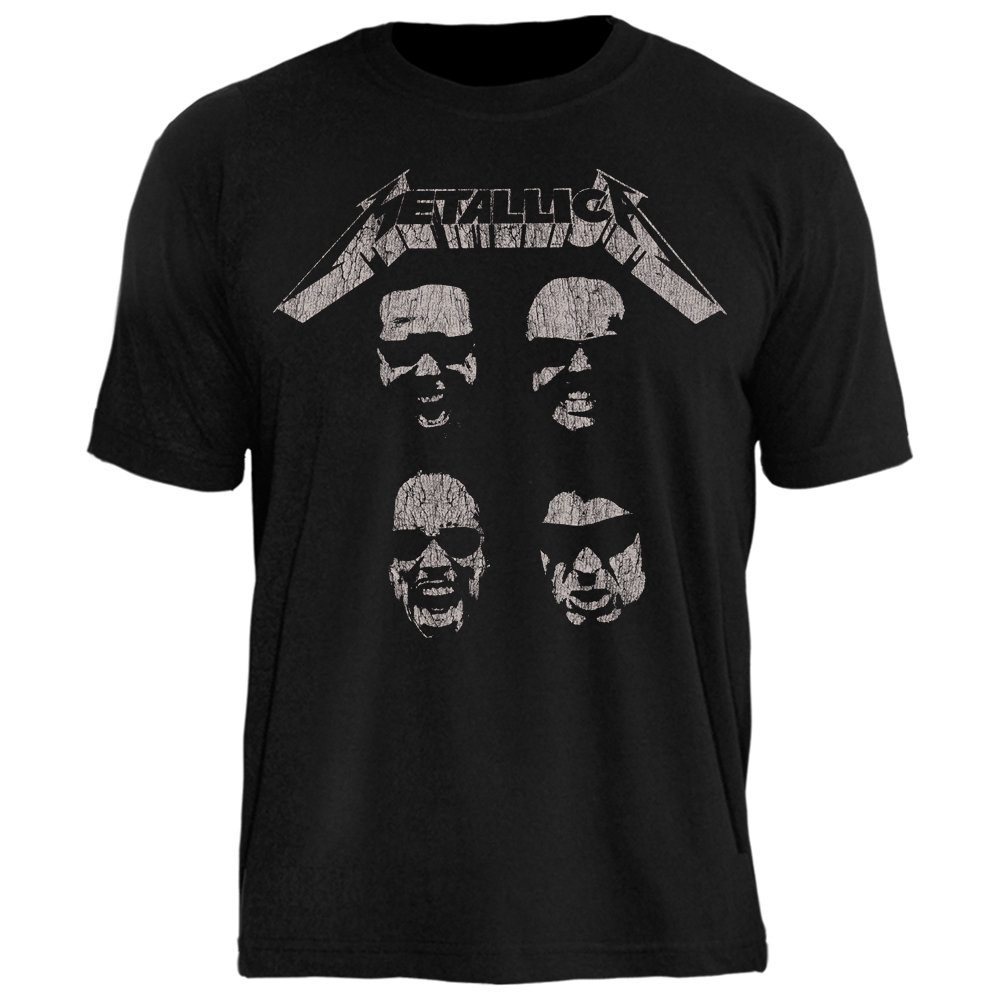 Camiseta Metallica 4 Faces Distressed