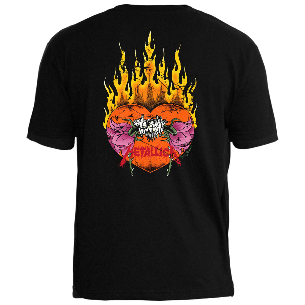 Camiseta Metallica Flower Skull